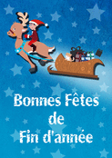 Renne et tra&icirc;neau pour les f&ecirc;tes de fin d'ann&eacute;e